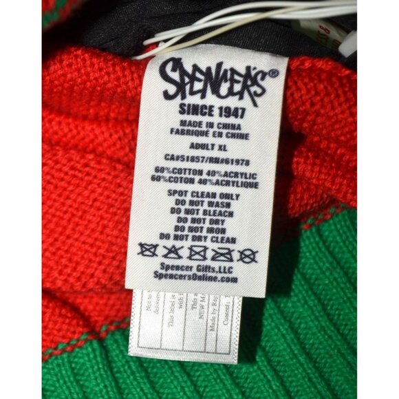 Spencer's Workshop Size XL Light Up Ugly Sweater Merry X-Mas Prick Cactus WORKS - Picture 12 of 13